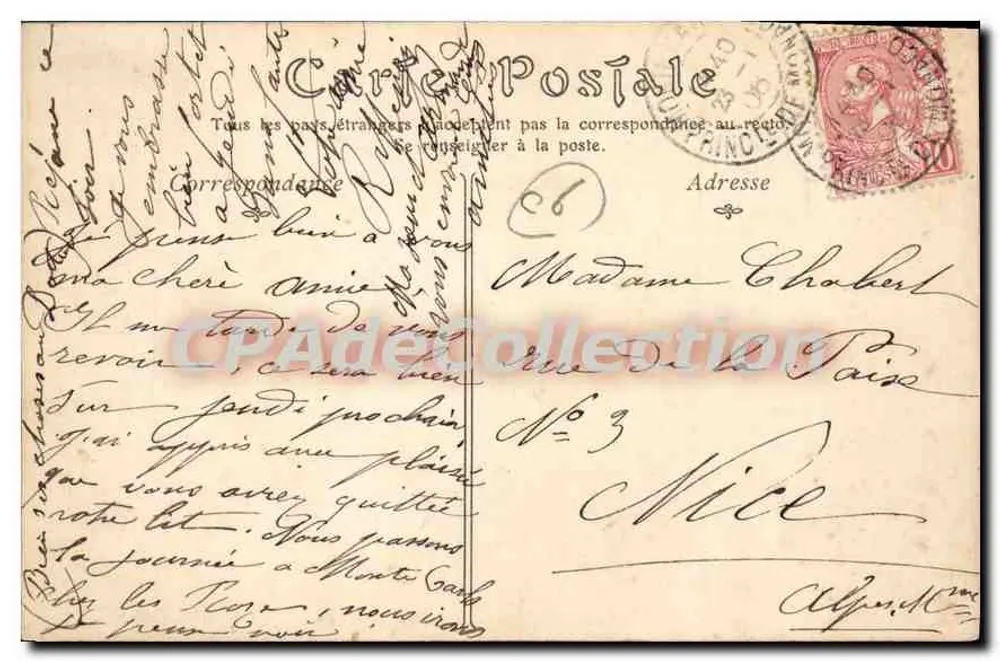 Casino de Monte-Carlo — Sala Schnell, Mesa de Roleta — editor C. Lefèvre, n° 157 - Verso