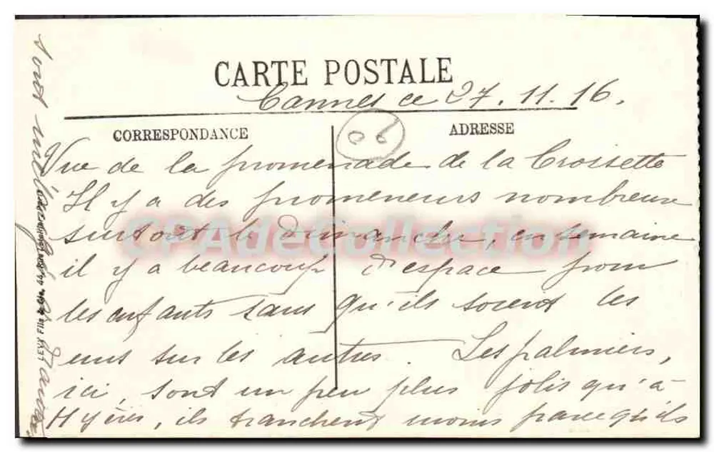 CANNES — Promenade della Croisette — LL. Sélecta, n° 141 - Verso