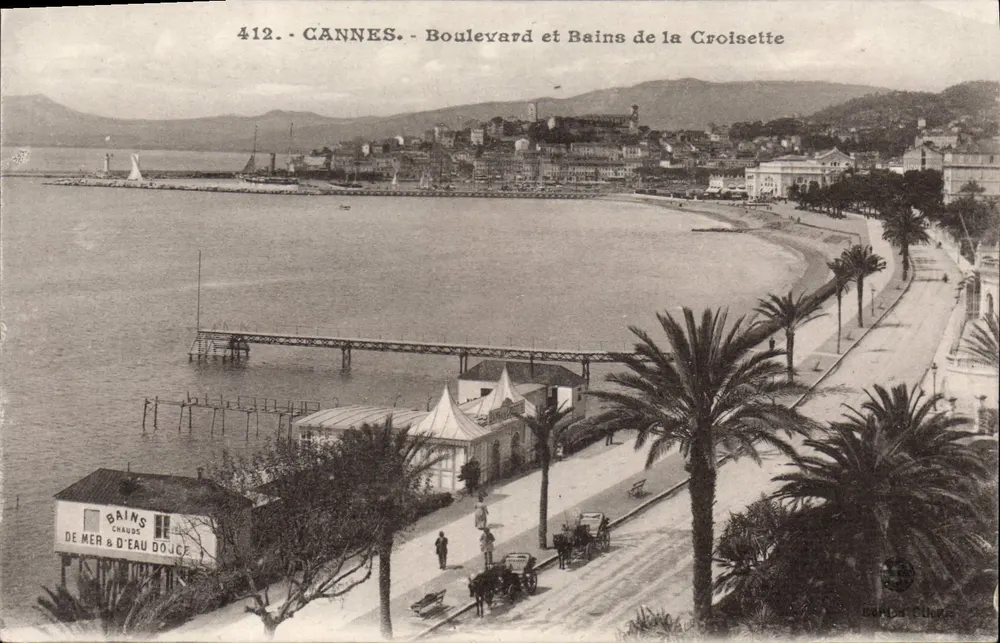 CANNES - Boulevard e Bains de la Croisette — Éditeur : Barba & Cie, n° 412 - Frente