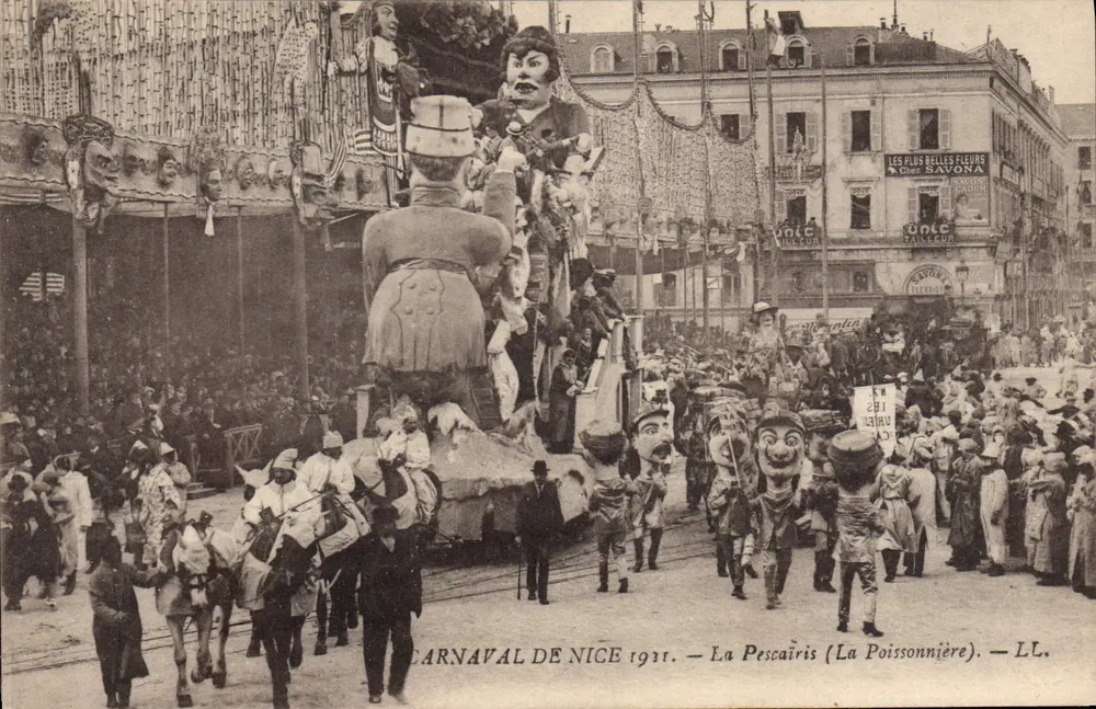 Karneval von Nizza 1911 — La Pescaïris (La Poissonnière) — LL. - Vorderseite