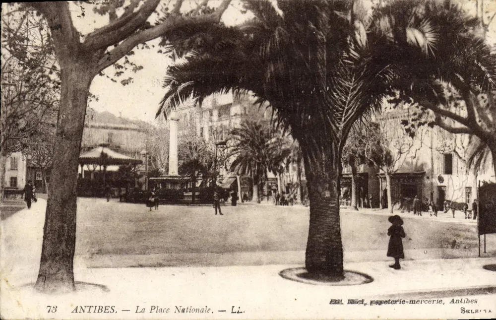 Antibes — A Place Nationale — Editor Niel, stationery-merchandise, Antibes, n°73 - Frente