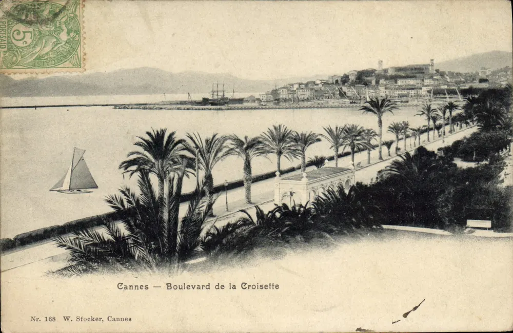 Cannes — Boulevard de la Croisette — W. Stocker, Cannes, Nr. 168 - Frente
