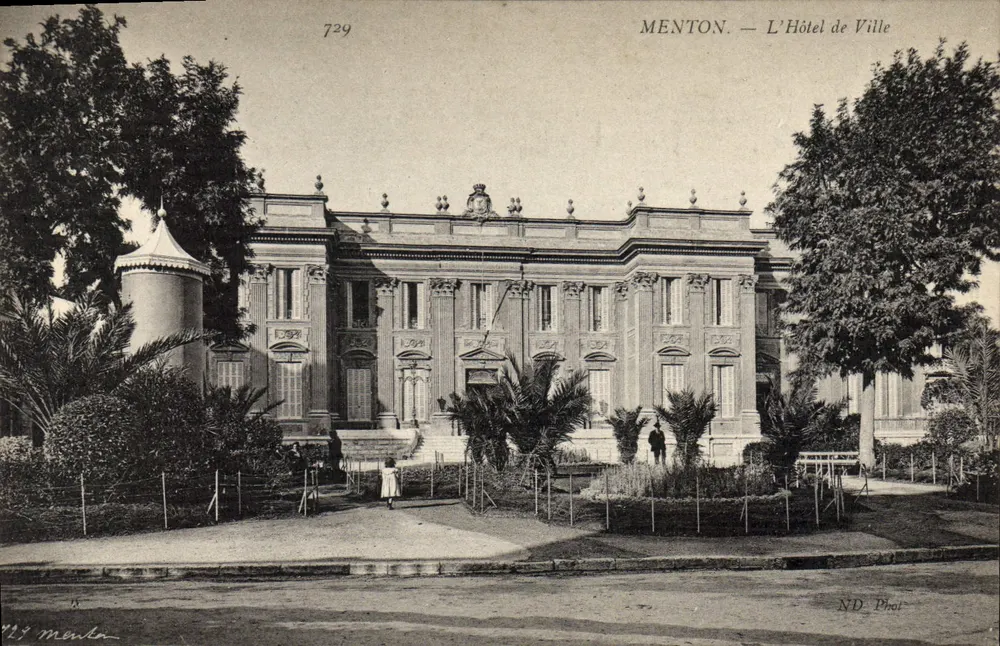 Menton — O Palácio de Ville — ND Phot, n° 729 - Frente