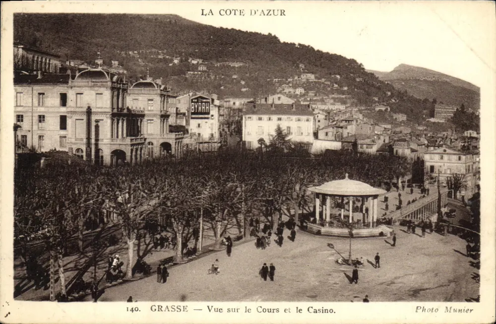 Grasse — Ansicht des Cours und des Casinos — Photo Munier, n°140 - Vorderseite