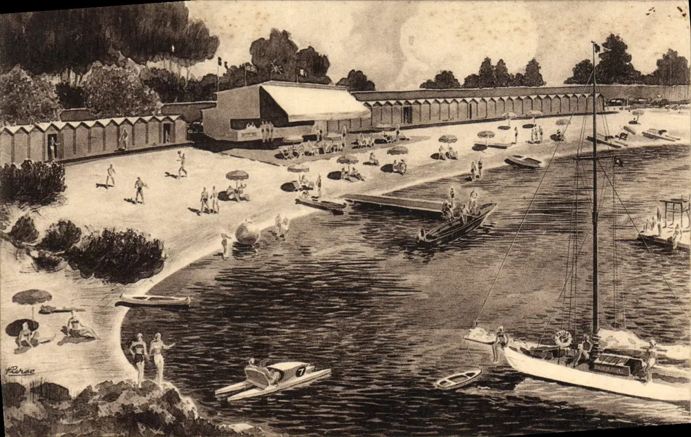 Plaża Garoupe — Kap Ciepłego — wydawca Chez Keller, Nice - Awers