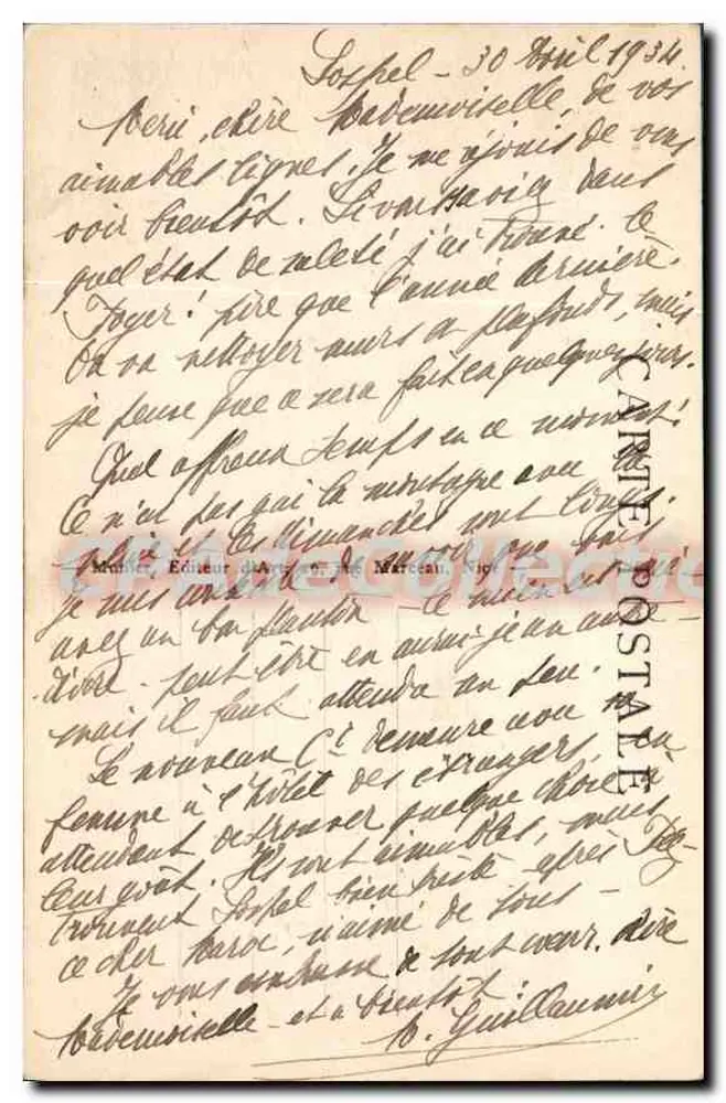 Sospel (A.M.) — Der alte Brücke und Platz Gallone — Vintage Postcard/Antike Ansichtskarte - Rückseite