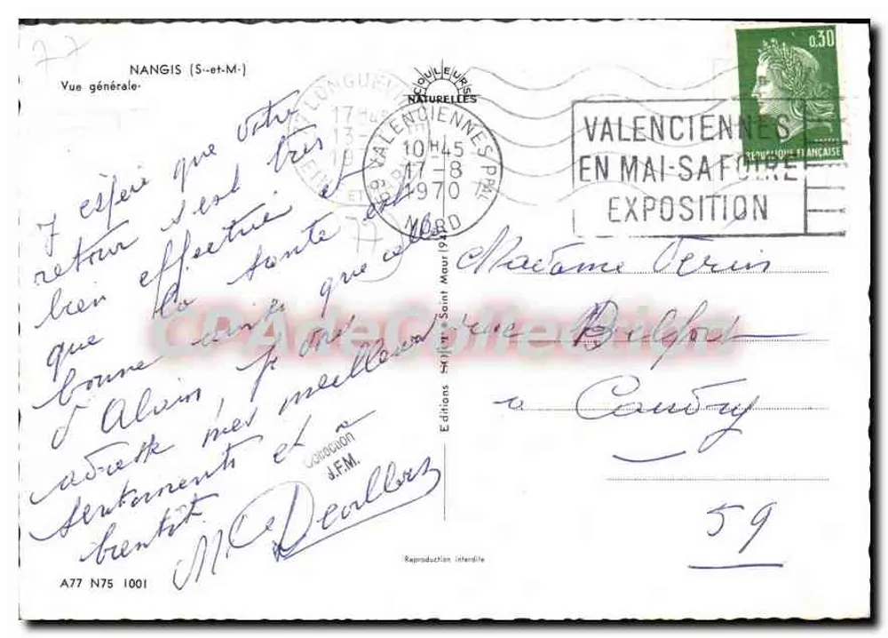 Nangis (S.-et-M.) — Vista geral — Edições J.F.M. - Verso