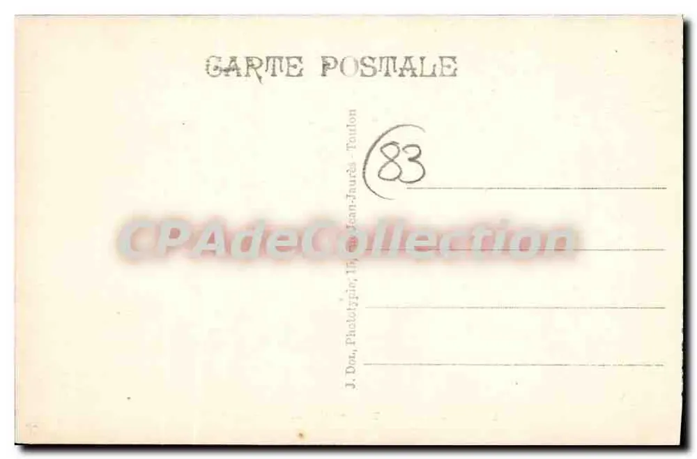 Toulon — Boulevard de Strasbourg — trem n°14 - Verso
