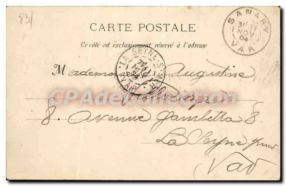 La Seyne-sur-Mer — Plage des Sablettes — Vouve C. Editeur - Verso