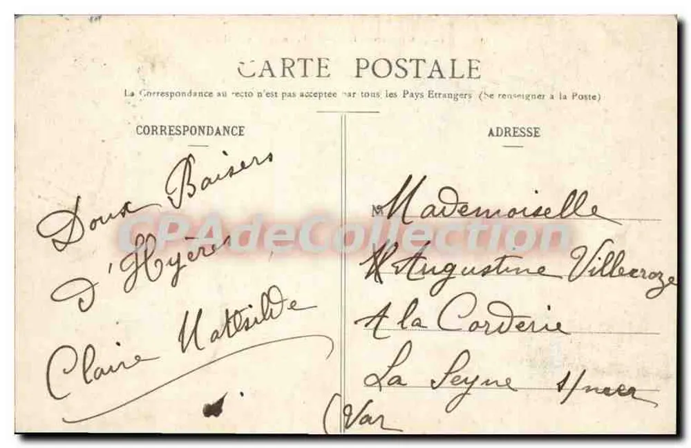Hyères - Große Hotels Albion und Costebelle — Parfumerie Chamboulier, Hyères - Rückseite