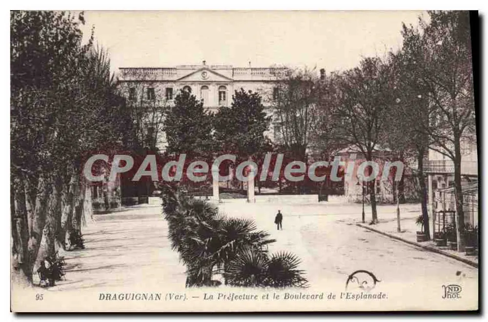 Draguignan (Var) — A Prefeitura e o Boulevard de l'Esplanade — JND Phot. - Frente