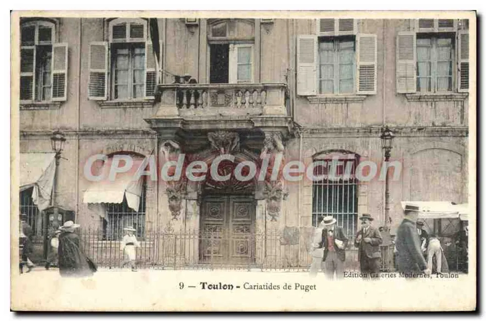 Toulon - Cariatides de Puget — Edição Galeries Modernes, Toulon - Frente