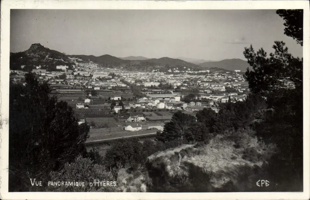 Panoramiczny widok Hyères — EPE - Awers