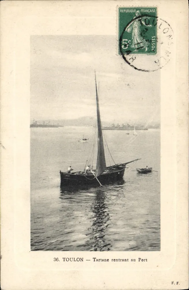 Toulon — Ansicht einer Tartane, die in den Hafen einläuft — F.F. n°36 - Vorderseite