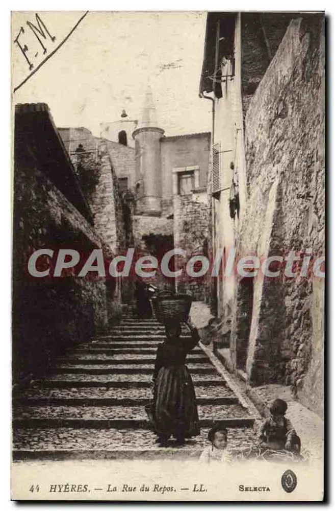 Hyères — A Rue du Repos — Selecta, n° 44 - Frente