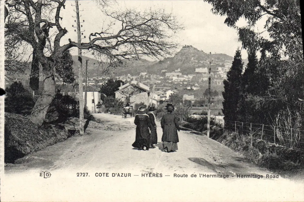 Costa do Azul — Hyères — Estrada da Hermitage — Hermitage Road — Editor ELD, n° 2727 - Frente