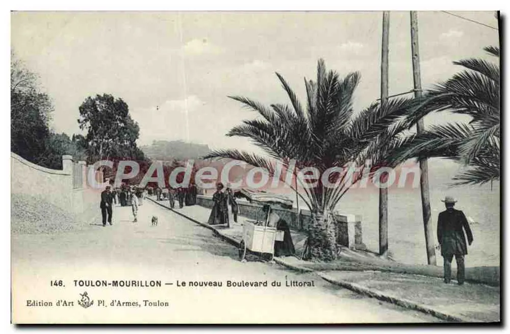 Toulon-Mourillon — Der neue Küstenboulevard — Edition d'Art Pl. d'Armes, Toulon - Vorderseite