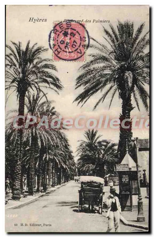 Hyères — Boulevard des Palmiers — H. D. Editor, Paris, n°13 - Frente