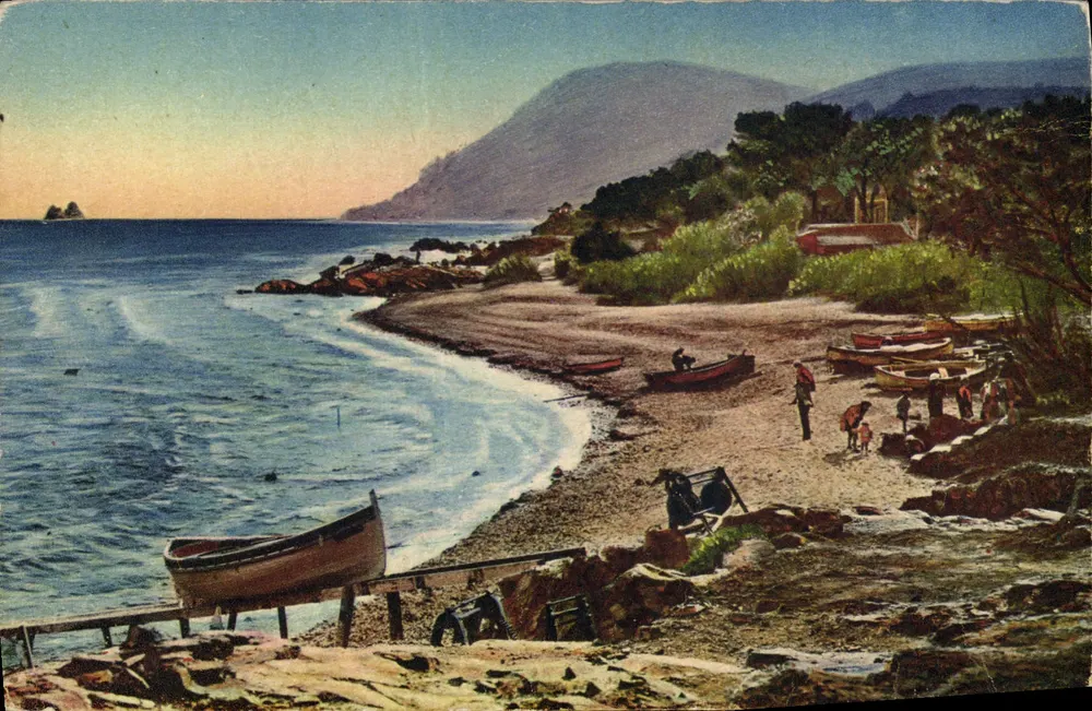 Strand der Côte d'Azur — Ansicht der Bucht — Éditions Léon Daria, Toulon - Vorderseite