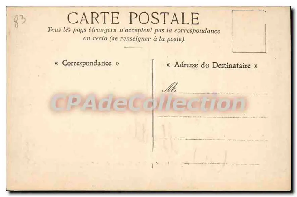 Toulon — In der Hof des 4. Kolonialbataillons, am Mourillon — Clavel, Verlag Toulon - Rückseite