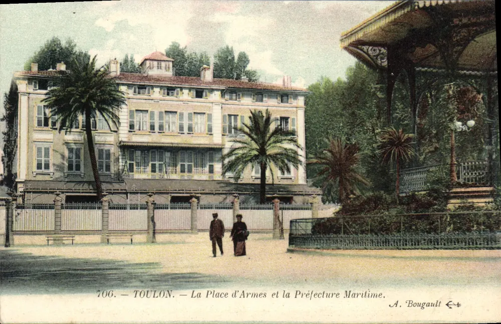 Toulon — Die Place d'Armes und die Maritime Präfektur — A. Bougault, n°706 - Vorderseite