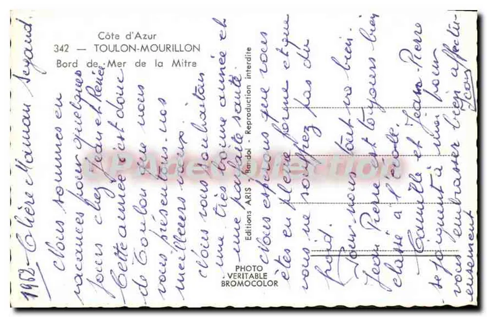 Küste der Mitre — Toulon-Mourillon — Éditions ARIS - Rückseite