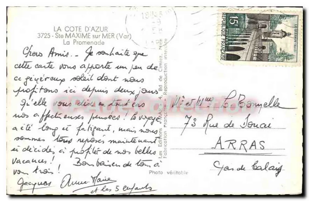 Die Promenade — Ste-Maxime (Var) — Französische Editionen - Rückseite