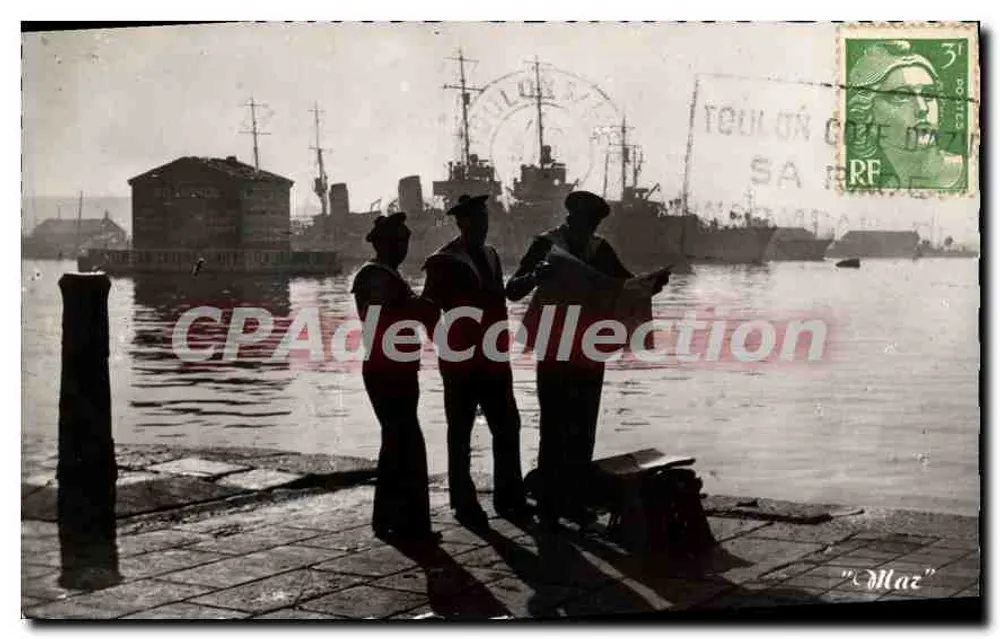 Toulon - Hafen von Garoupe — Ansicht des Hafens mit Schiffen — Éditions MAR, Nice, n°367 - Vorderseite