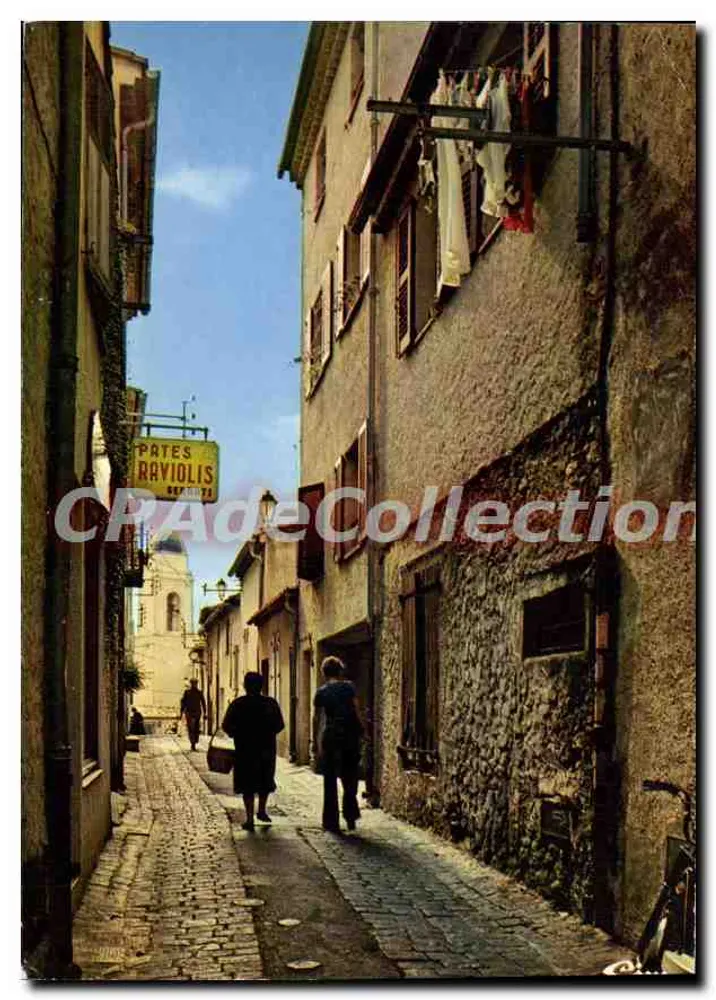 Rua estreita em Saint-Tropez — vista da velha cidade — editor Combière Impressor - Frente