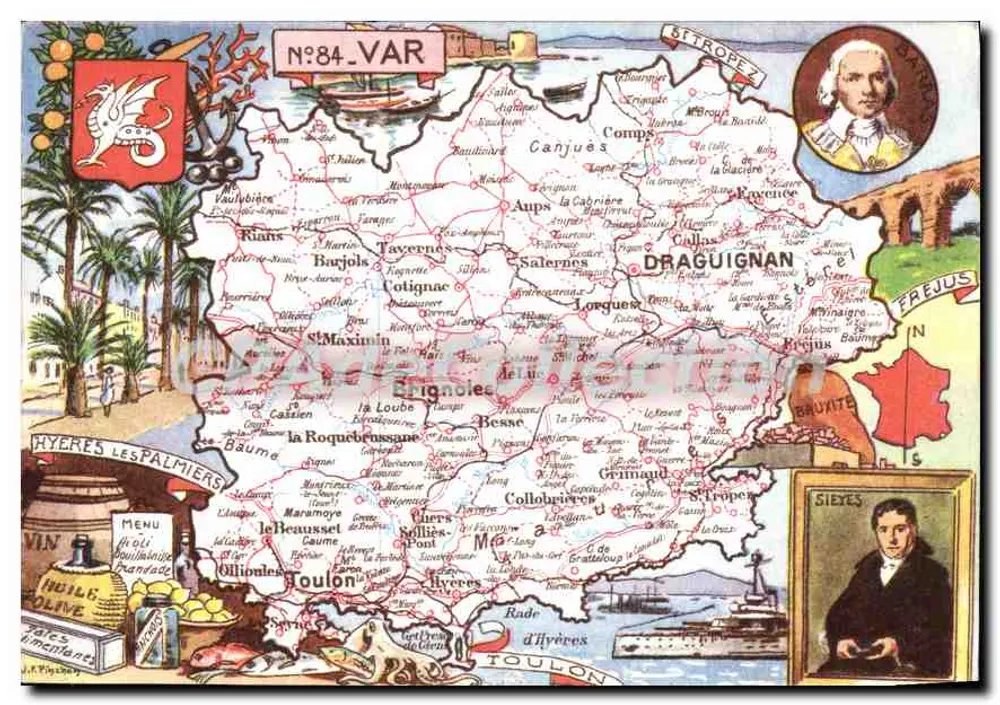 Var — N°84 — Editor Blondel-Larousse, Paris - Frente