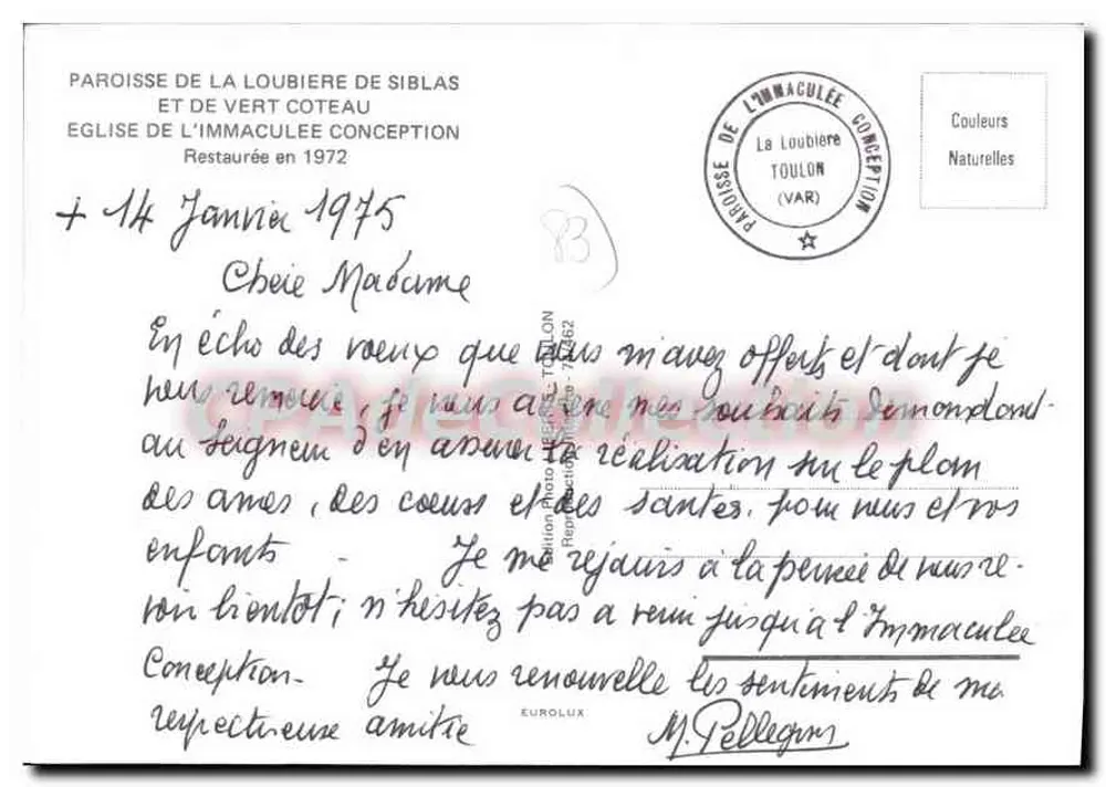 Kirche der Unbefleckten Empfängnis — La Loubrière, Toulon — Pfarrgemeinde La Loubrière und Vert Coteau - Rückseite