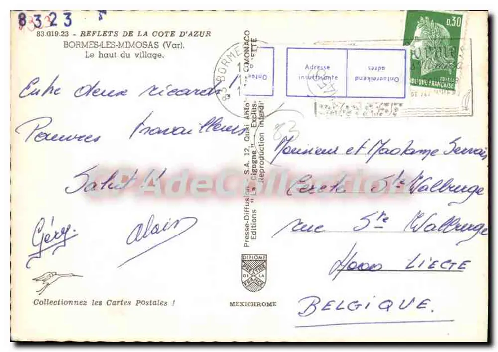 Bormes-les-Mimosas — Oben im Dorf — IRIS - Rückseite