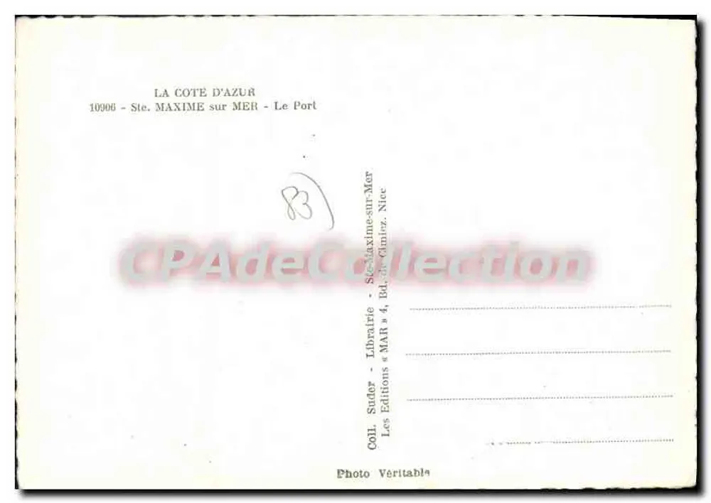 Ste-Maxime-sur-Mer — Il Porto — Edizioni Suder - Verso