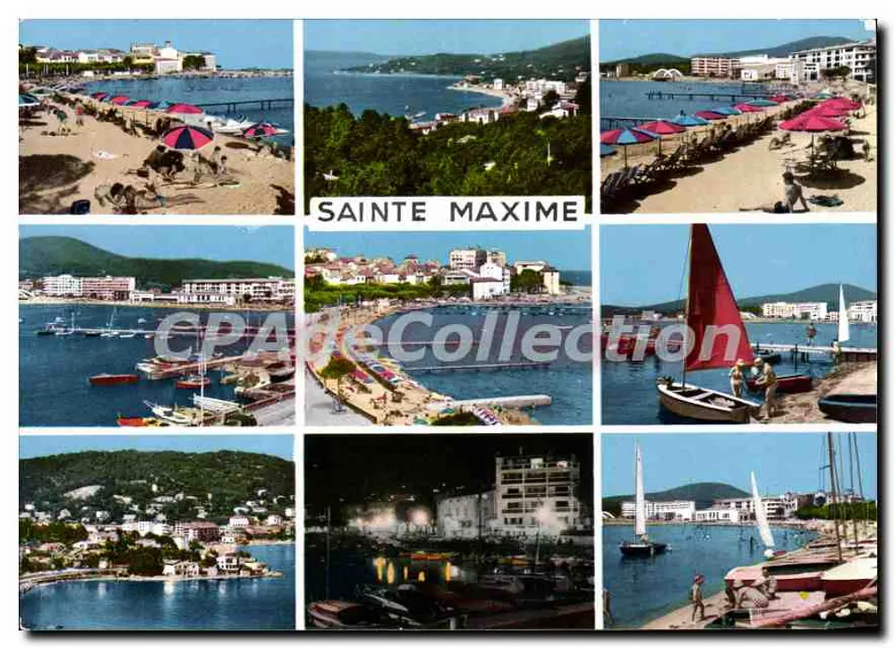 Sainte Maxime — vista panorâmica e porto — CPAPHIL - Frente