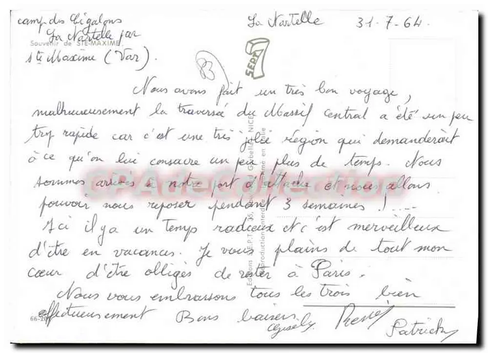 Sainte Maxime — vista panorâmica e porto — CPAPHIL - Verso