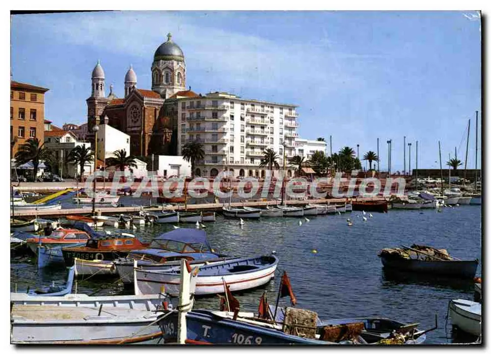 Saint-Raphaël — Eine Ecke des Hafens und die Kathedrale — Éditions d'Art Montliet - Vorderseite