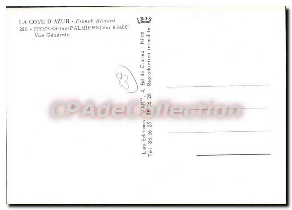 Hyères-les-Palmiers — allgemeiner Blick — IRIS - Rückseite