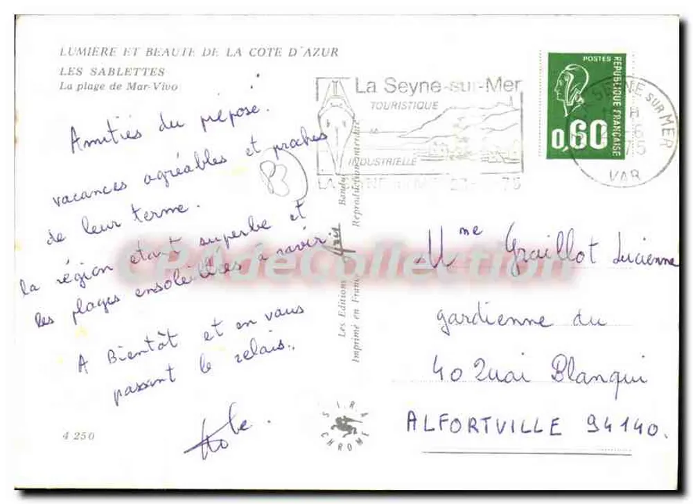 Les Sablettes — A praia de Mar-Vivo — Les Éditions Industrielles - Verso