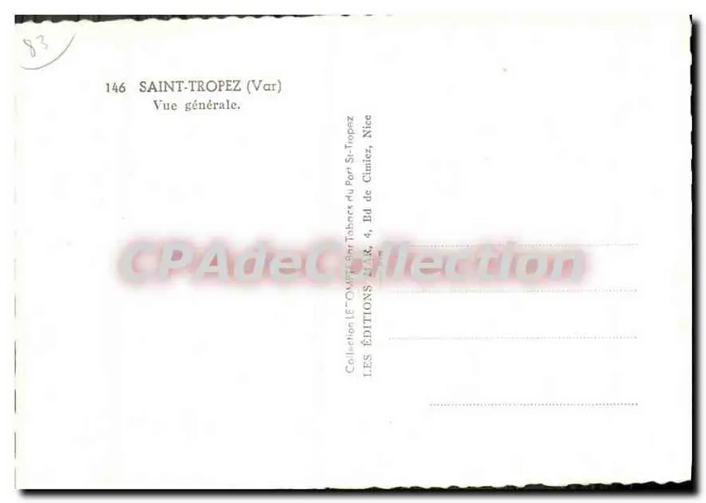 Saint-Tropez (Var) — Vista geral — Éditions LEOMAR, Nice - Verso