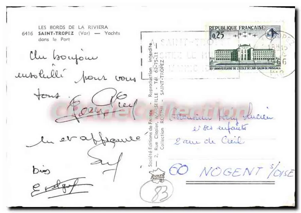 Saint-Tropez - Yates no Porto — Sociedade Edições da França - Verso