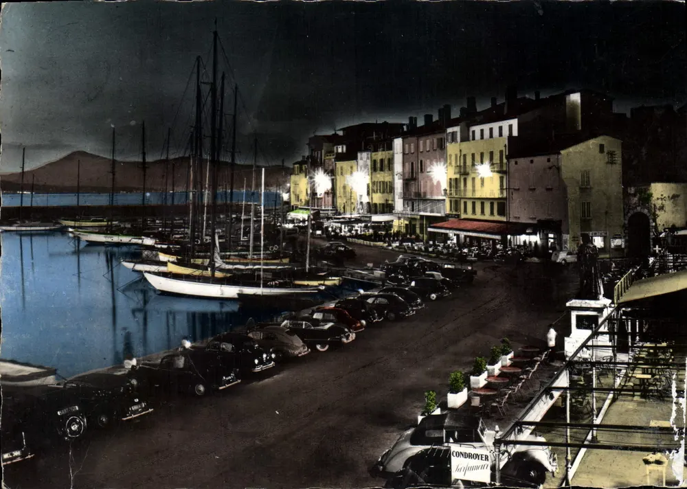Saint-Tropez — El Puerto — Vista nocturna — Société Éditions de France - Anverso