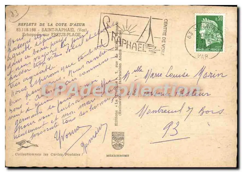 Saint-Raphaël — Rue de la Sapeudor — Éditions Diplomate - Verso