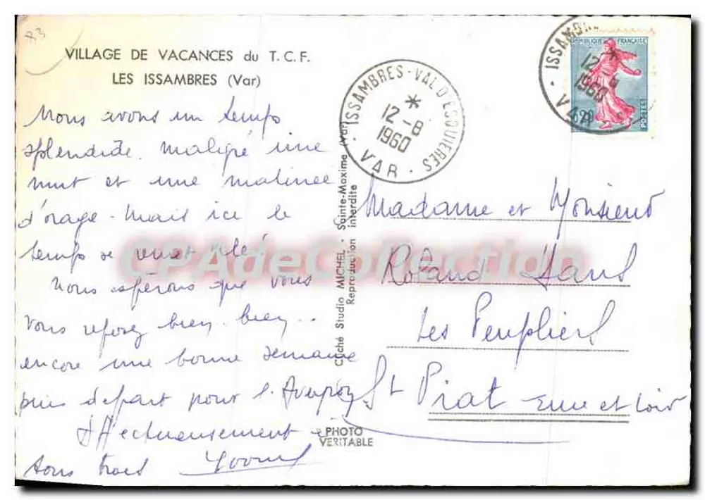 Urlaubsort des T.C.F. Les Issambres (Var) — Studio Michiel - Rückseite