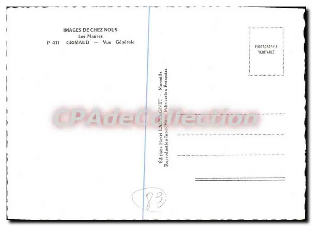 Os Mouros — Vista Geral — Edições Henri LAVAGNET, Marselha - Verso