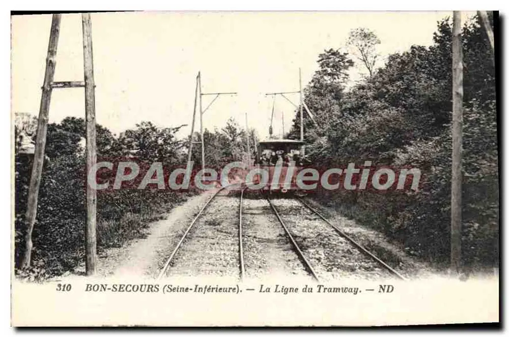 BON-SECOURS (Seine-Inférieure) — Die Tramway-Linie — ND — Verlag: Lévy et Neudrein, Paris - Vorderseite
