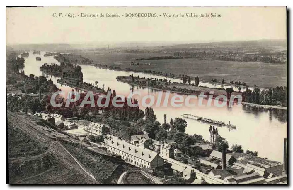 BONSECOURS — Blick auf die Seine-Tal — C.V. 647 - Vorderseite