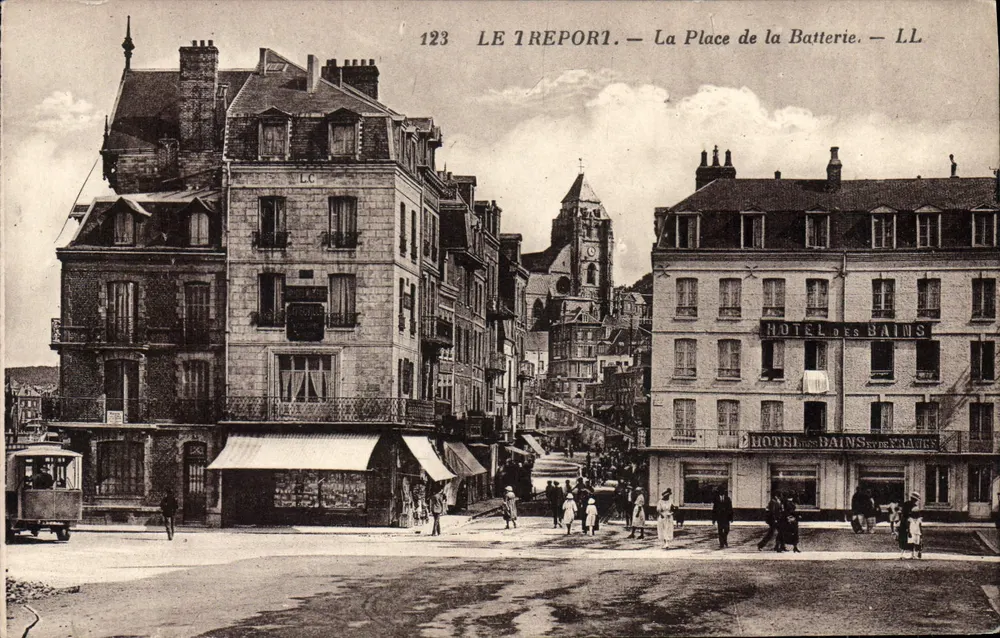 Le Tréport — A Praça da Bateria — LL, n°123 - Frente