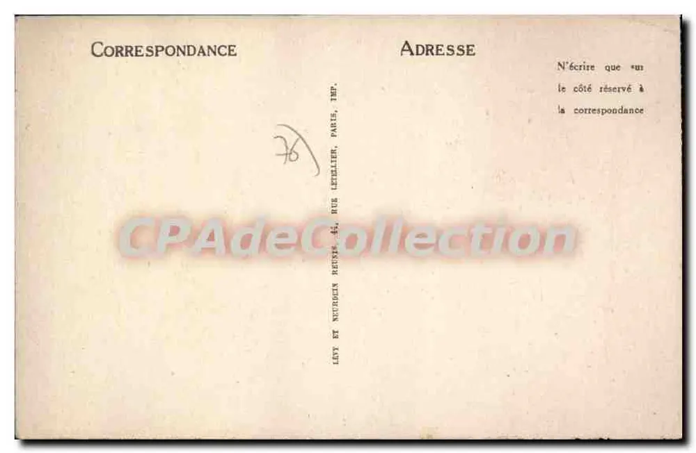 Le Tréport — A Praça da Bateria — LL, n°123 - Verso