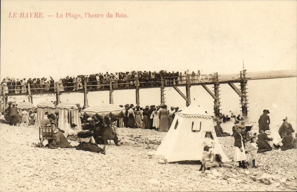 Le Havre — A Praia, a Hora do Banho. - Frente