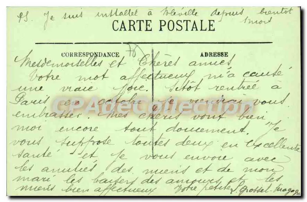 Le Havre — Ein Transatlantischer Frachter am Kai — LL 1 - Rückseite